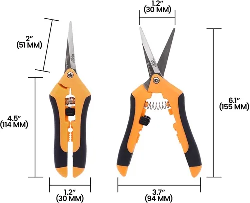 Miniatura 6 de Zenport Podadora curvada hidropónica de Microblade H355C, hoja de acero inoxidable