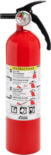 Miniatura 5 de Kidde Detector de humo y monóxido de carbono, batería de 10 años con extintor de incendios Kidde 1A10BC, paquete de 2 paquetes de seguridad