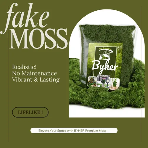 Miniatura 4 de Musgo falso para plantas de interior, paquete de 7 onzas, césped artificial para manualidades, arreglos florales y plantas en maceta, alternativa