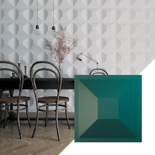 Miniatura 16 de Ekena Millwork 11 7/8 pulgadas de ancho x 11 7/8 pulgadas de alto, Diane EnduraWall Panel decorativo de pared 3D, rosa champán