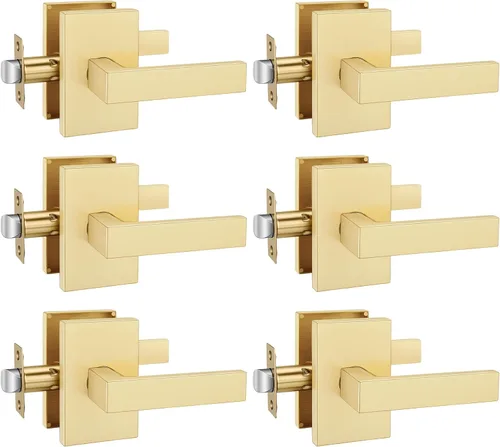 Miniatura 22 de Juego de cerraduras negras para puerta exterior, juego de cerraduras de puerta delantera con cerrojo de seguridad, juego de cerraduras cuadradas