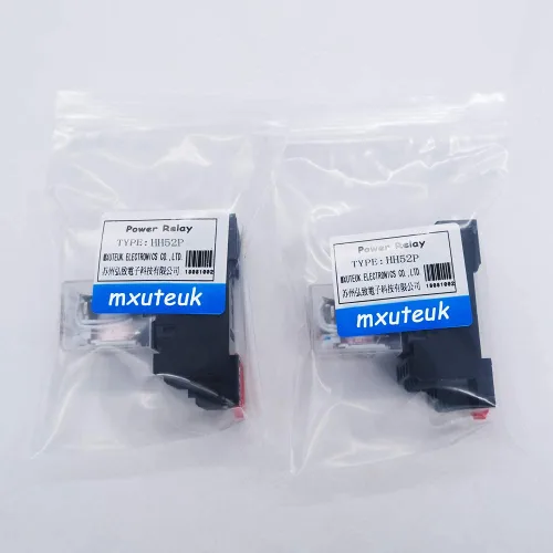 Miniatura 7 de mxuteuk 2 unidades AC12V AC24V AC110V AC220V DC12V DC24V (puedes elegir) LED Indicador Electromagnético Bobina Relé de alimentación DPDT, con base