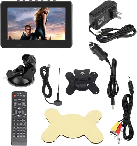 Miniatura 5 de ASHATA Televisión digital portátil, 7 pulgadas/10 pulgadas LCD 1080P ATSC TV digital para automóvil con radio FM, TV digital estéreo compatible