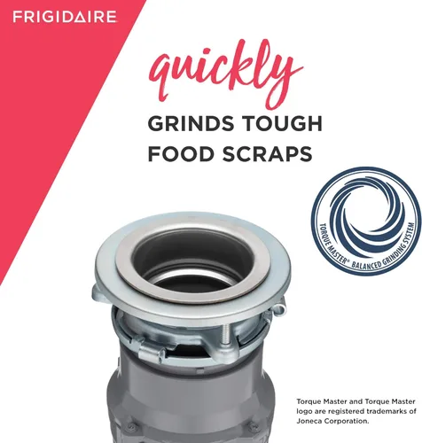 Miniatura 2 de Frigidaire 1/2 HP Eliminación de basura con cable directo para fregaderos de cocina FF05DISPD1, Gris