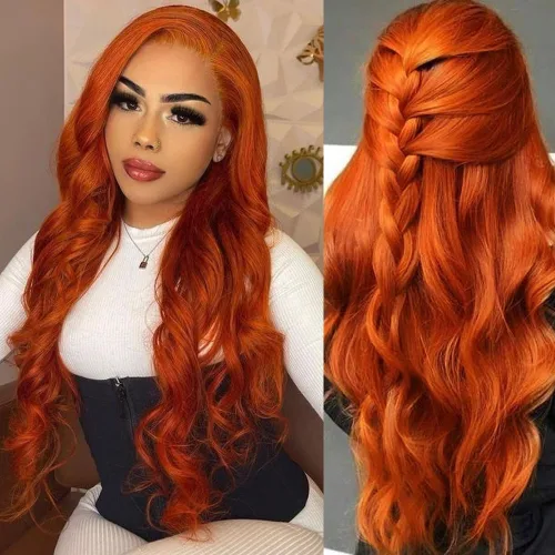Miniatura 31 de Peluca de cabello humano con encaje frontal de onda corporal, rubio 613, brasileña 13x4, peluca frontal de encaje rubio de 200 densidad, nudos Rubio