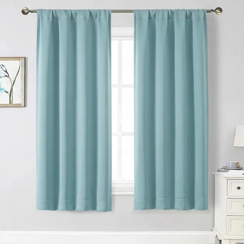 Miniatura 188 de Cortinas opacas para dormitorio, sala de estar, juego de 2 paneles de 54 pulgadas de largo, cortinas de oscurecimiento de habitación con aislamiento