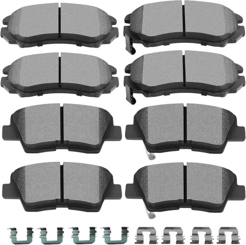 Miniatura 29 de SCITOO D1107 D1456 Juegos de pastillas de freno cerámicas delanteras y semimetálicas traseras compatibles con AUDI A3 09-13, AUDI A3 QUATTRO 09-10
