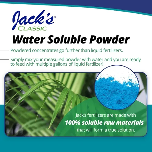 Miniatura 6 de Jack's Classic 16-5-25 Fertilizante soluble en agua para alimentos tropicales con micronutrientes para un fuerte crecimiento exuberante, 1.5lbs