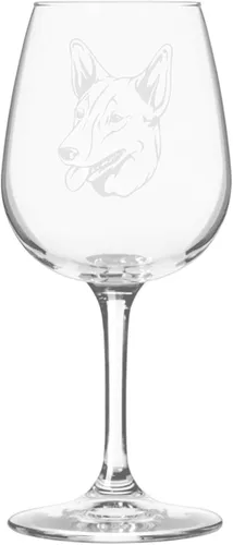 Miniatura 443 de Copa de vino de 12.75 onzas con diseño de perro grabado