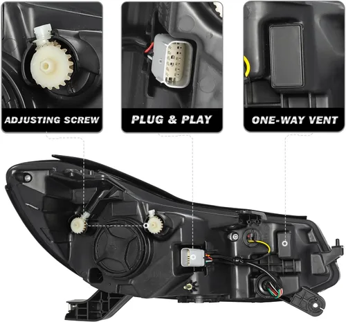Miniatura 3 de SOCKIR Tipo de Proyector para Chevy Trax 2017-2022 Conjunto de Faros Proyectores con LED DRL Reemplazo Estilo de Fábrica Lado Izquierdo del Lado