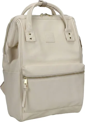 Miniatura 5 de Kah&Kee - Mochila de cuero con compartimento para laptop, ideal para viajes, escuela, para mujeres y hombres, marrón claro (Camel Beige)), PU1211