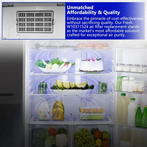 Miniatura 7 de HASMX Filtro de aire de repuesto para refrigerador Frigidaire FGHS2655PF5A FPHB2899PF3 LGHB2867PF5 - Sustituye a los números de pieza: W10311524