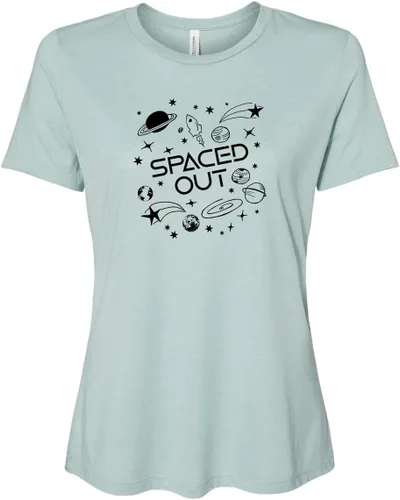 Miniatura 14 de Cute Women's Screen Printed Crew Neck Tee, Shirts With Sayings, Dusty Blue or Olive