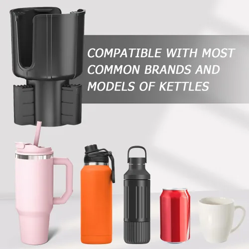 Miniatura 4 de BESULEN Expansor de portavasos de automóvil, extensor de portavasos para vehículo con base ajustable, adaptador organizador de botellas de agua