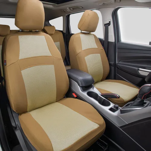 Miniatura 2 de CAR PASS Juego de fundas de asiento completas, Funda de asiento de malla de aire 3D con esponja compuesta de 5 mm en el interior, compatible