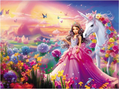 Miniatura 7 de Rompecabezas de 100 piezas para niños de 4 a 8 años de edad, regalo para la familia (unicornios rosados)