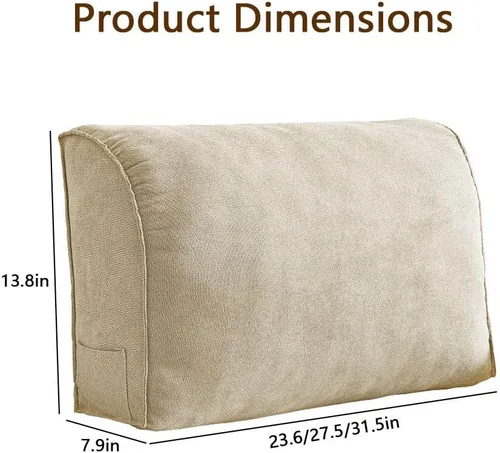 Miniatura 2 de Almohada decorativa para sofá, cojín de respaldo con funda de almohada extraíble para sala de estar, cabecero, almohada de lectura para cama, Aqua