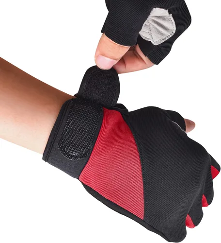Miniatura 3 de ChinFun Guantes de vela unisex acolchados con palma sin dedos, guantes de kayak, perfectos para remo, canoa para hombres, mujeres y jóvenes A-red &