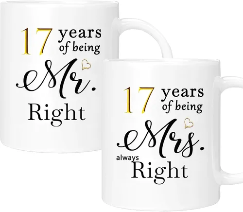 Miniatura 13 de Juego de 2 Tazas de Café del 11º Aniversario, Regalos de Boda del 11º Año Decoraciones de Aniversario para Parejas Padres Hombres Mujeres Marido