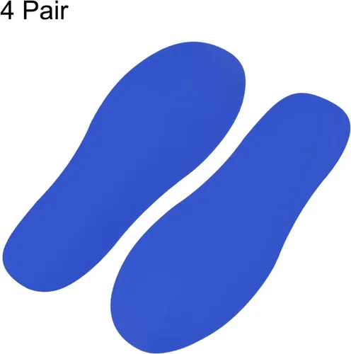 Miniatura 3 de PATIKIL Adhesivo de huellas de 10 x 4, 4 pares de zapatos de PVC para decoración de clase, guía de escaleras, color azul