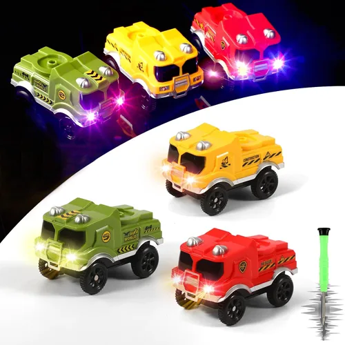 Save Unicorn Solo repuesto para autos de pistas, carriles que brillan en la oscuridad, accesorios para pistas de automóvil con 3 luces LED