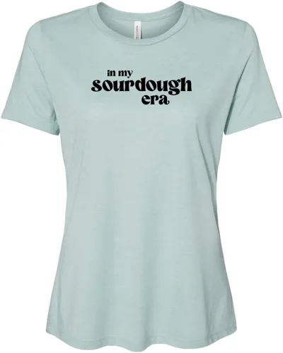 Miniatura 23 de Cute Women's Screen Printed Crew Neck Tee, Shirts With Sayings, Dusty Blue or Olive
