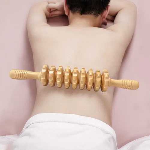 Miniatura 8 de Masajeador manual de madera con rodillo de mano, masajeador de punto de gatillo para fascia, celulitis, músculos y abdomen, masajeador de terapia