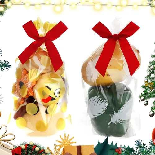 Miniatura 6 de Lazos para atar torcidos, cinta de satén roja para bolsas de golosinas, Halloween, Navidad, boda, envoltura de regalos, paquete de 50