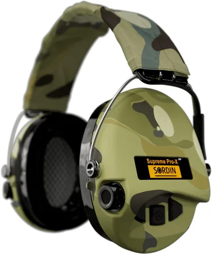 Miniatura 9 de Sordin Pro-X LED Ear Muffs - Active and Electronic Ear Defenders - Gel Pads - Earmuffs for Hunting & Shooting Oliva