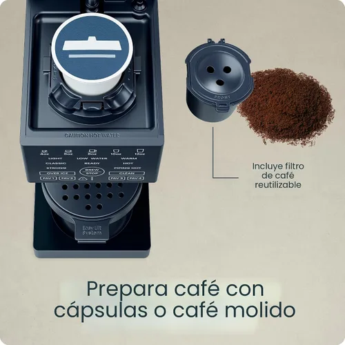 Miniatura 3 de Chefman Cafetera de una sola porción, funciona con K-Cup y café molido Medianoche