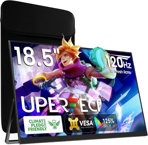 Miniatura 12 de UPERFECT Monitor portátil 4K 120HZ QLED de 17.3 pulgadas Monitor de juegos de 0.1 ms, 500 Nits 3840 * 2160 UHD 100% DCI-P3 USB-C y HDMI