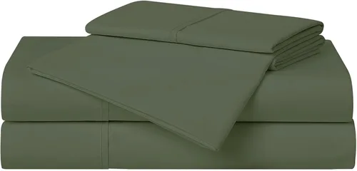 Miniatura 3 de CANNON Juego de sábanas de percal de 200 hilos, 100% algodón, 3 piezas, tamaño individual, color liso, ropa de cama para adultos, certificado
