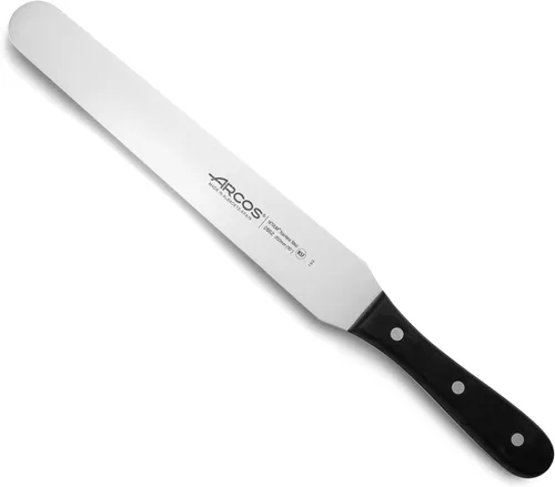 ARCOS Espátula de acero inoxidable nitrum de 10 pulgadas y hoja de 9.843 in. Mango ergonómico POM de polioximetileno. Serie Universal. Hoja larga y
