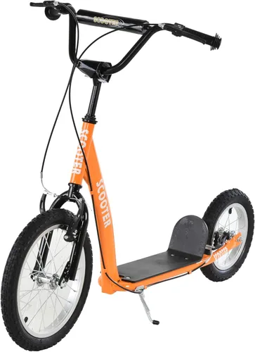 Miniatura 10 de Aosom Youth Scooter Kick Scooter for Kids 5+ with Adjustable Handlebar 16" Front and 12" Rear Dual Brakes Inflatable Wheels Azul