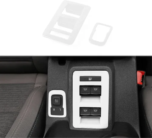Miniatura 10 de RAZPOY Para Bronco - Interruptor de control de interruptor de elevación de ventana, 2 piezas de cubierta de panel de ajuste de espejo retrovisor