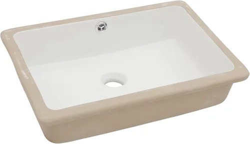 Miniatura 18 de Lordear Fregadero de baño blanco con un agujero de 24 x 20 pulgadas, un agujero, porcelana, cerámica, lavabo para lavabo de baño de 24 pulgadas