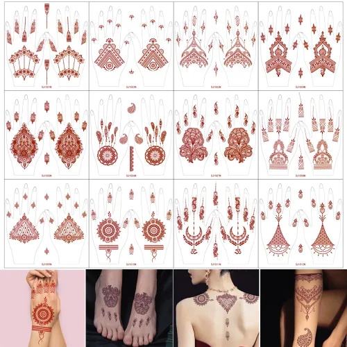 Miniatura 20 de Xmasir 210 Piezas Tatuajes Temporales para Niños, Estilos Mixtos Tatuajes que Brillan en la Oscuridad Pegatinas para Niños y Niñas Flor Mariposa