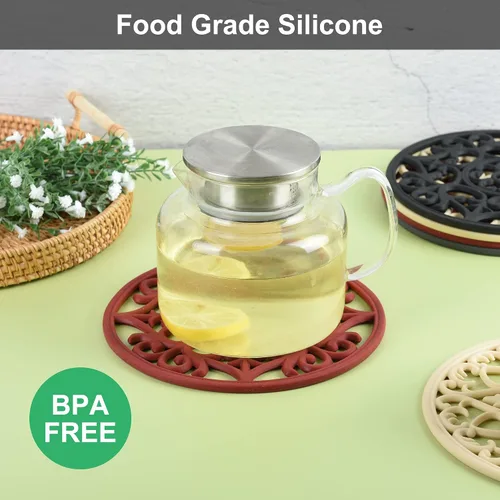 Miniatura 4 de Salvamanteles de silicona, salvamanteles modernos para platos, salvamanteles antideslizantes para ollas y sartenes, soporte de silicona para mesa