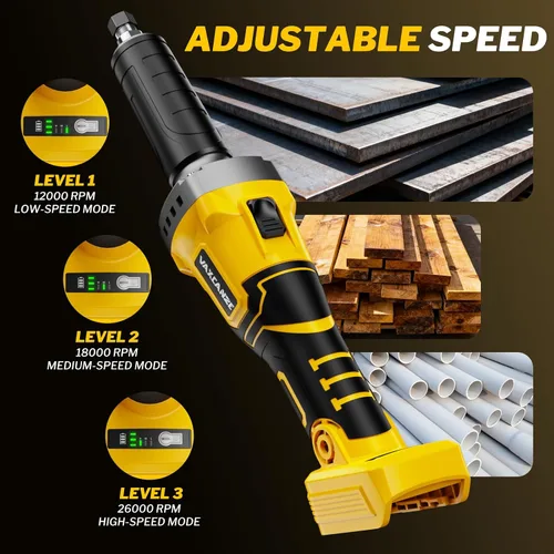 Miniatura 4 de Amoladora de troquel de frenado sin escobillas de 1100 W compatible con batería Dewalt de 20 V, velocidad variable de 3 niveles de hasta 26000 RPM