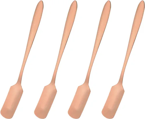Miniatura 8 de uxcell 4 cucharas de café expreso de acero inoxidable de 5 pulgadas, cucharas de postre, cucharas de té helado para café, helado, té, azúcar, plata