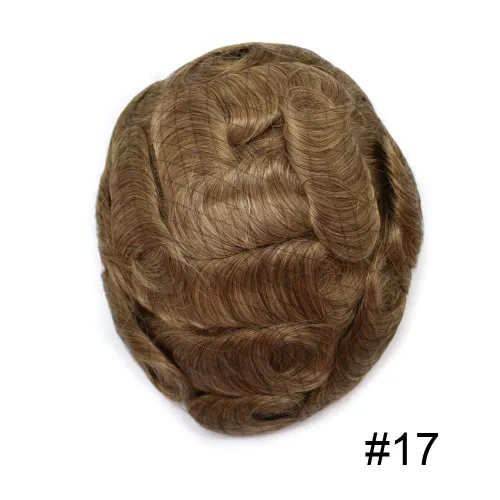 Miniatura 2 de LYRICAL HAIR Tupé de cabello humano para hombres, totalmente polivinílico, tupé para hombre, totalmente transparente, suave, delgada, 0.004-0.005