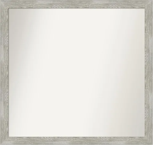 Miniatura 318 de Amanti Art Espejo de baño gris para sobre el fregadero, 31 x 48 pulgadas, espejo de tocador rectangular estrecho de color gris, marco de madera