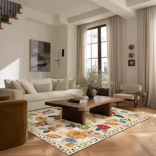 Miniatura 114 de Alfombra de pasillo lavable antideslizante: alfombra de cocina de 2 x 6 pies, resistente a las manchas, con parte trasera de goma, alfombra suave
