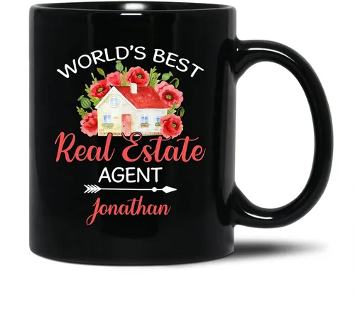 Miniatura 11 de Regalos personalizados para agentes de bienes raíces, taza personalizada con nombre, taza de té de agente de bienes raíces, regalo personalizado