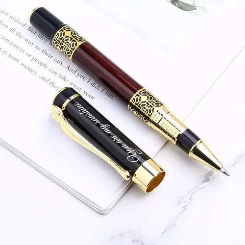 Miniatura 4 de Personalized pens & Gel pens with your Names Company Names, Office Gift Pen Set, with Pen Box Gift for Colleague Teachers Friends Business Wood