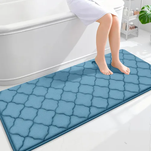 Miniatura 215 de OLANLY Alfombra de Baño de Espuma Viscoelástica de 24 x 16 pulgadas, Ultra Suave y Absorbente, Alfombras de Baño Antideslizantes, Cómodas, Lavables