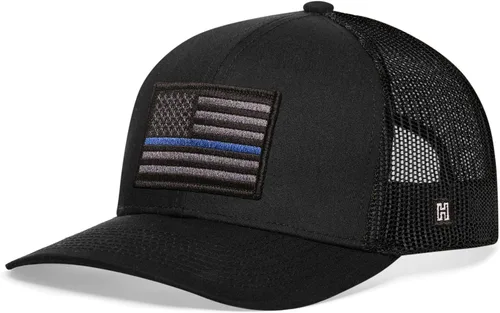 Miniatura 2 de HAKA Sombrero de bandera estadounidense, gorra de camionero de Estados Unidos para hombres y mujeres, gorra de béisbol ajustable, malla a presión