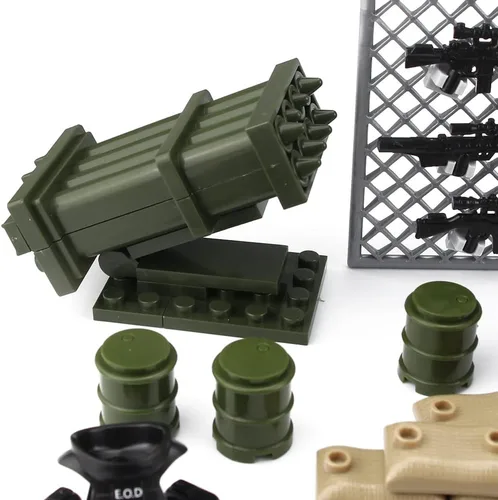 Miniatura 3 de Paquete de armas militares modernas SWAT Police Múltiples combinaciones de juguetes para figuras de soldado, kit de construcción del ejército