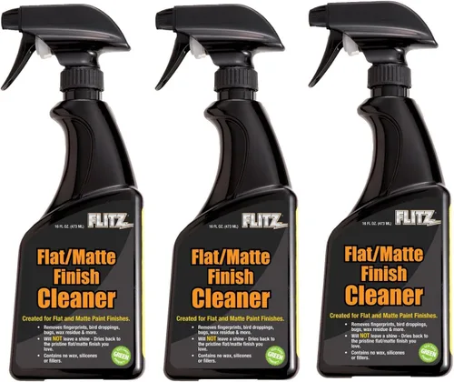 Miniatura 10 de Flitz Limpiador de acabado mate plano, botella de 8 onzas de aerosol de vinilo hecho en Estados Unidos para eliminar fácilmente la grasa, cera