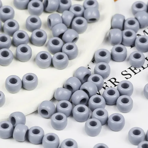 Miniatura 21 de 1000 cuentas de pony negras de 0.236 x 0.32 pulgadas para pulseras, trenzas de pelo y manualidades de bricolaje, solo para uso en manualidades
